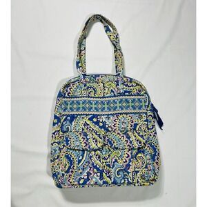 Capri Blue Paisley Vera Bradley Retired  Tall Computer Bag Travel Zip Top Spring